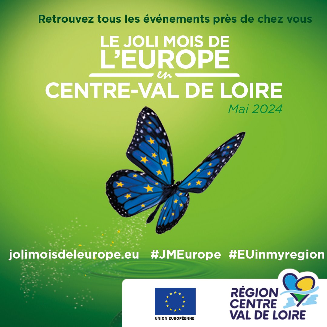 #JMEurope 🇪🇺 🗓 C'est le Joli mois de l'Europe : comme chaque année en mai, les événements célébrant l'#Europe s'enchaînent partout dans le #CentreValdeLoire 📍 Découvrez la programmation ↙️ rcvl.fr/JMEurope24