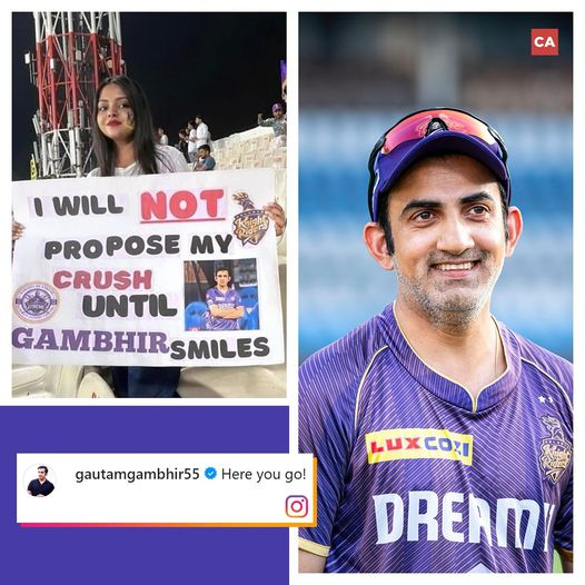 Crafting victories both on and off the pitch! 😉 #icc #IPL24 #GAUTAM