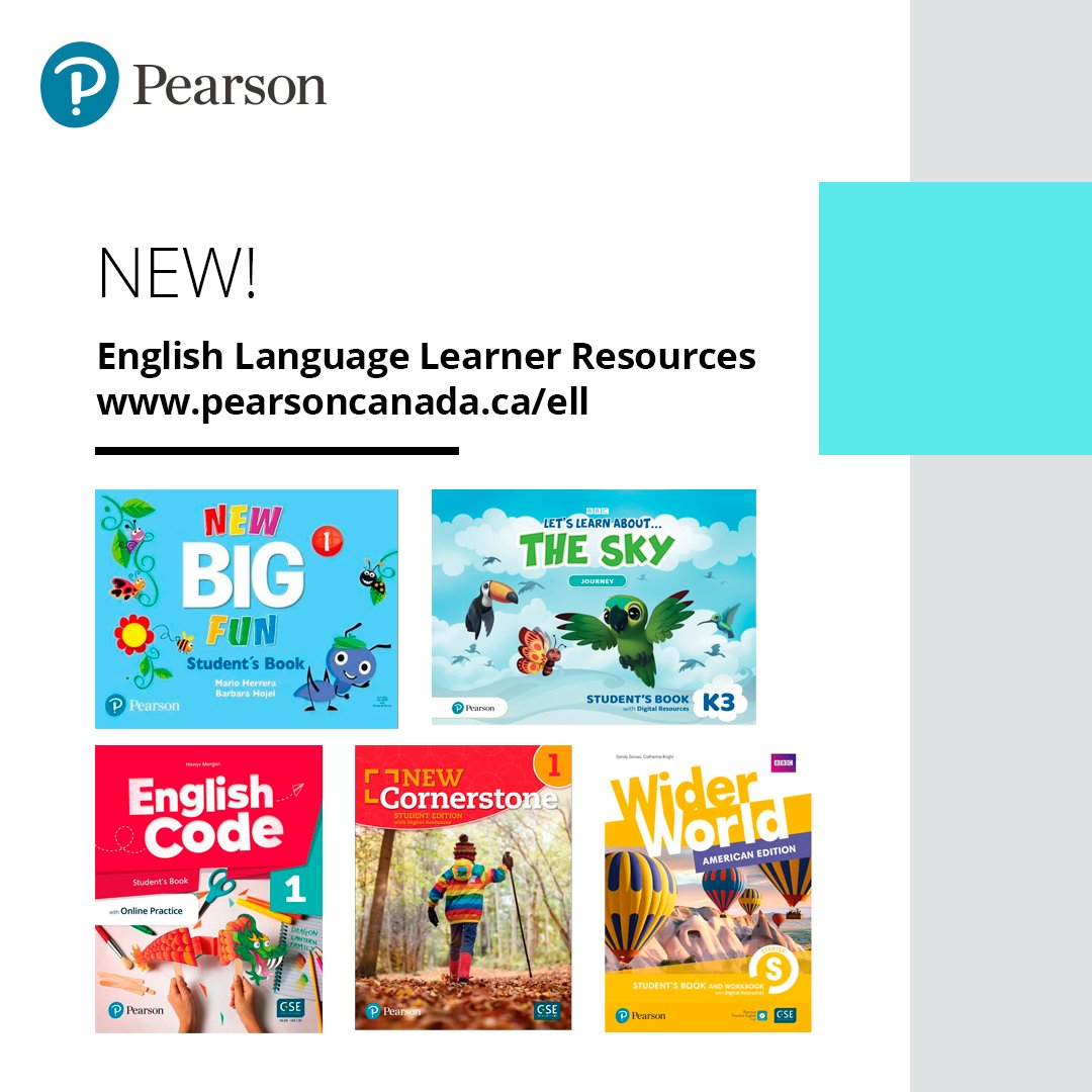 📚✨ Empower English Language Learners #ELL of all ages with our comprehensive literacy resources, available in PRINT and DIGITAL formats! Available for PreK to Secondary levels. Learn More > pearsoncanada.ca/ell