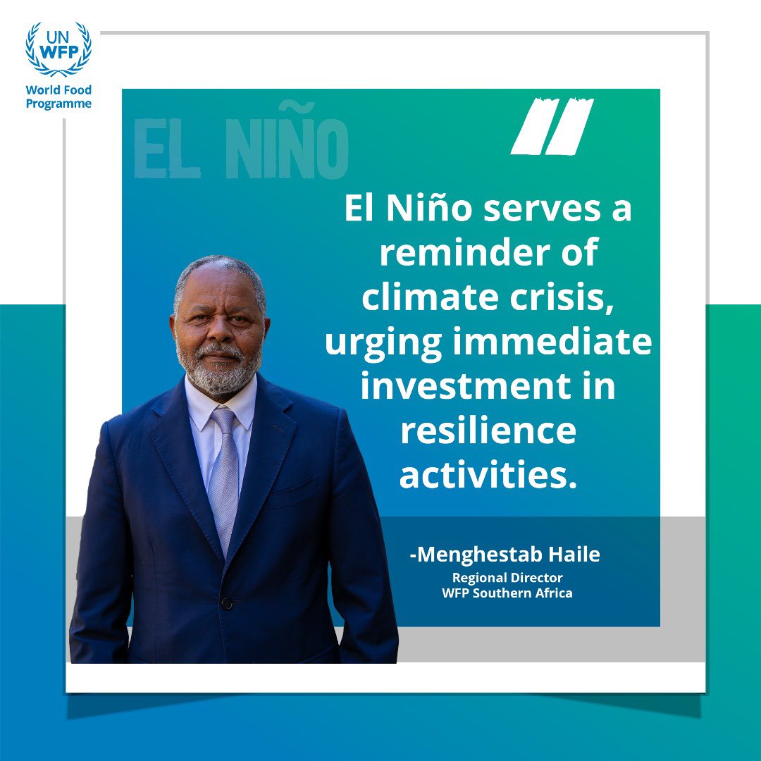 El Niño is a wake-up call!

It highlights the urgency of investing in resilience against the escalating #ClimateCrisis.

Let's act now, before it's too late.
#ElNino