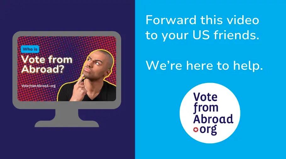 💪 Discover the power of your vote, no matter where you are! 🎥Check out Who is Vote From Abroad? on @YouTube 🍿 youtube.com/watch?v=aw4pyK… Learn how #AmericansAbroad can participate in elections back home. It’s a must-watch to #BeAVoter! #VoteFromAbroad #YourVoteMatters #Vote