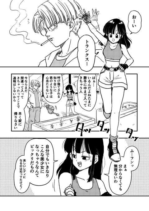 成長期のパンちゃんとトランクスの漫画。(1/4) 