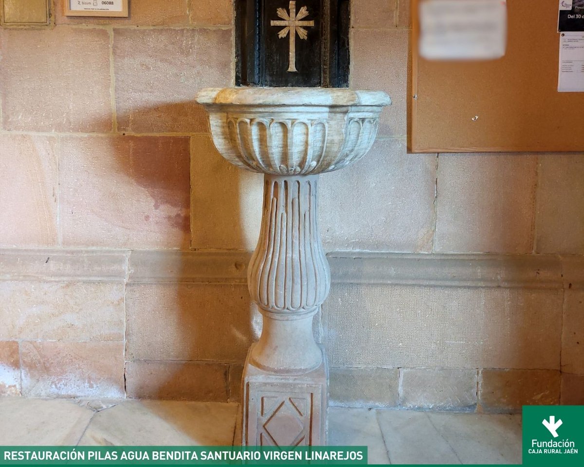 FundacionCRJ's tweet photo. ✝️ El Santuario de la Virgen de Linarejos recupera dos pilas de agua bendita de estilo neoclásico 

✅Un proyecto de restauración, impulsado por la Fundación Caja Rural de Jaén, y ejecutado por el restaurador Manuel Martos

Más información 👇🏻 
https://t.co/9oTVIrnLhx https://t.co/SJzWoXOtCh