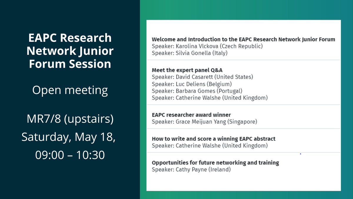 Calling all junior researchers! Your voice matters at #EAPC2024. Don't miss this chance to share your insights, learn from experts, and network with peers. Let's amplify our impact together! #EAPC2024 #EngageAndElevate