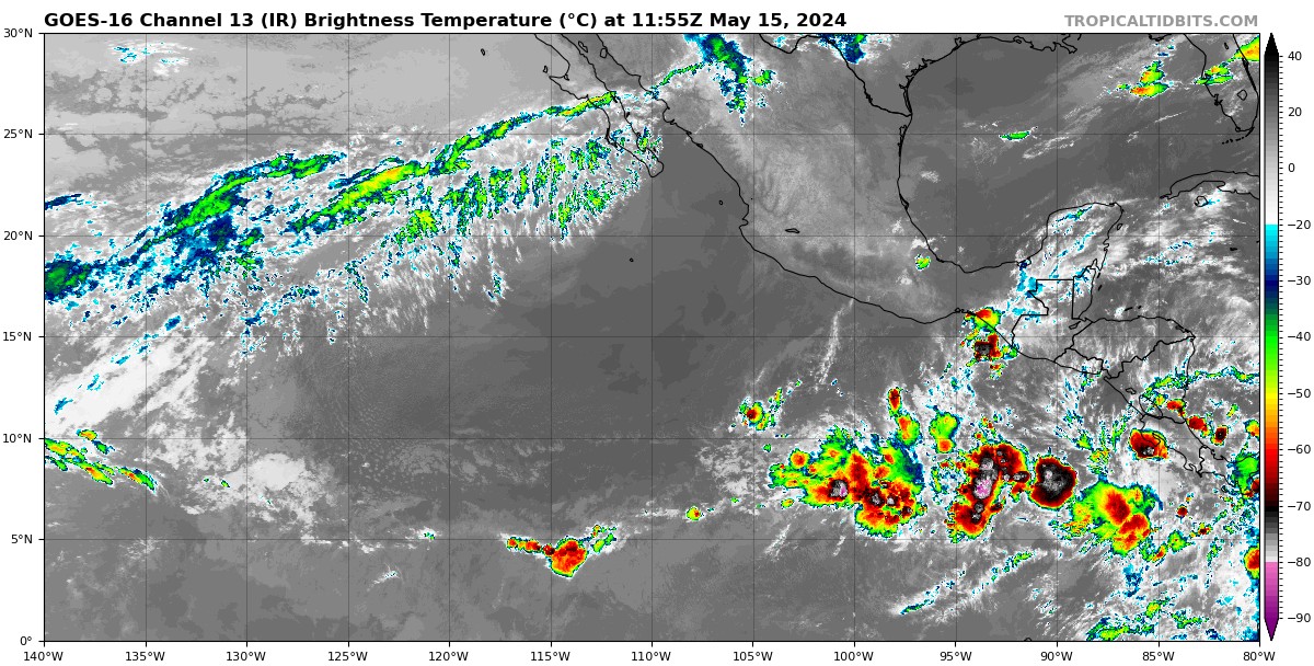 Hoy comienza la temporada de huracanes del Pacifico Nor-Oriental. Los nombres que se van a usar los pueden ver en grafica abajo. Se mantiene en 30% en 7 dias el area de baja presión que se va a formar al sur de la costa de Mexico en los proximos dias. LMR @stmsin @MeteoJalMX…