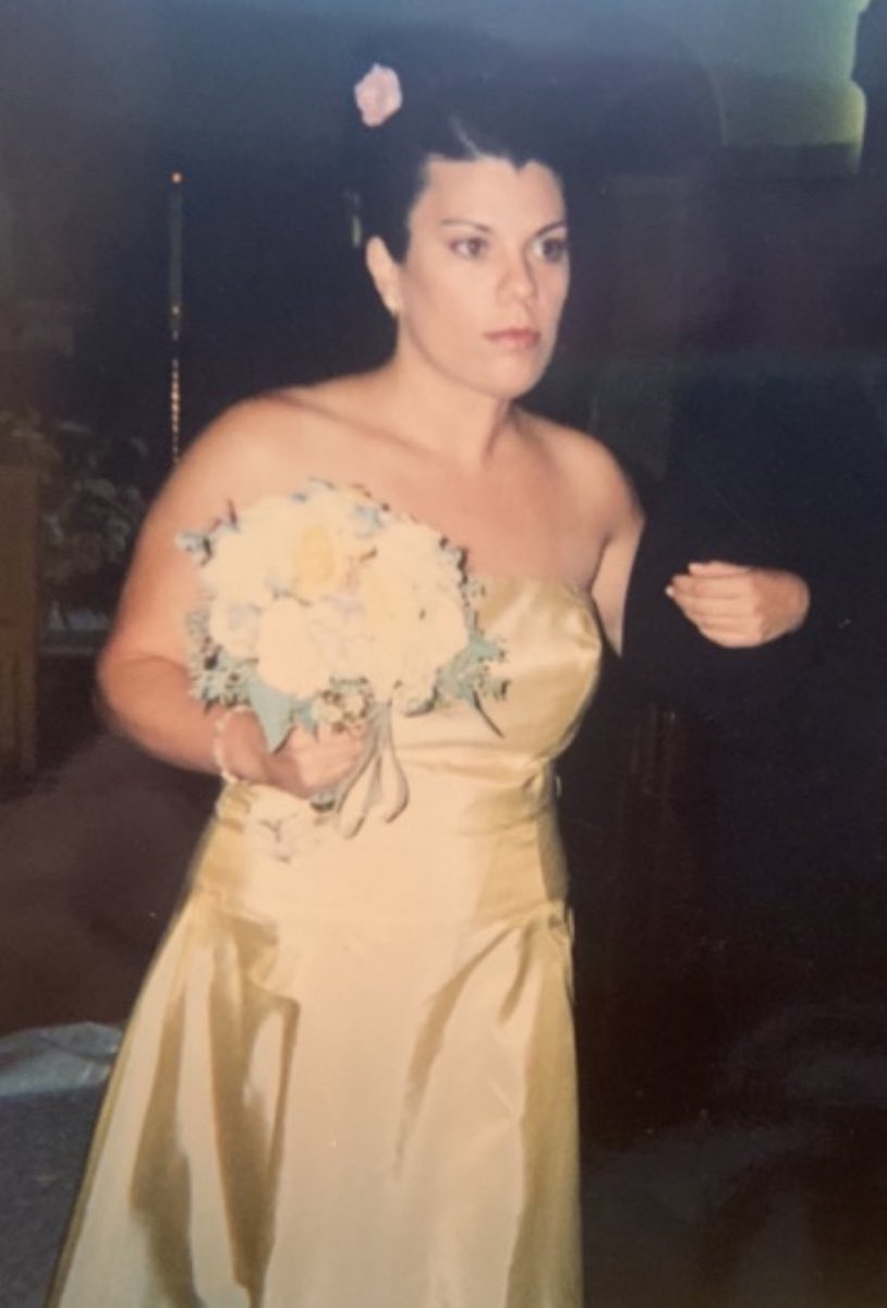 #WayBackWednesday Crash dieted.. had to fit into this dress, was my cousin’s wedding. I had just turned 27 the month before. I don’t remember much of the reception.. I was a bridesmaid in two other weddings. Everyone was getting married in 2003 🤷🏻‍♀️