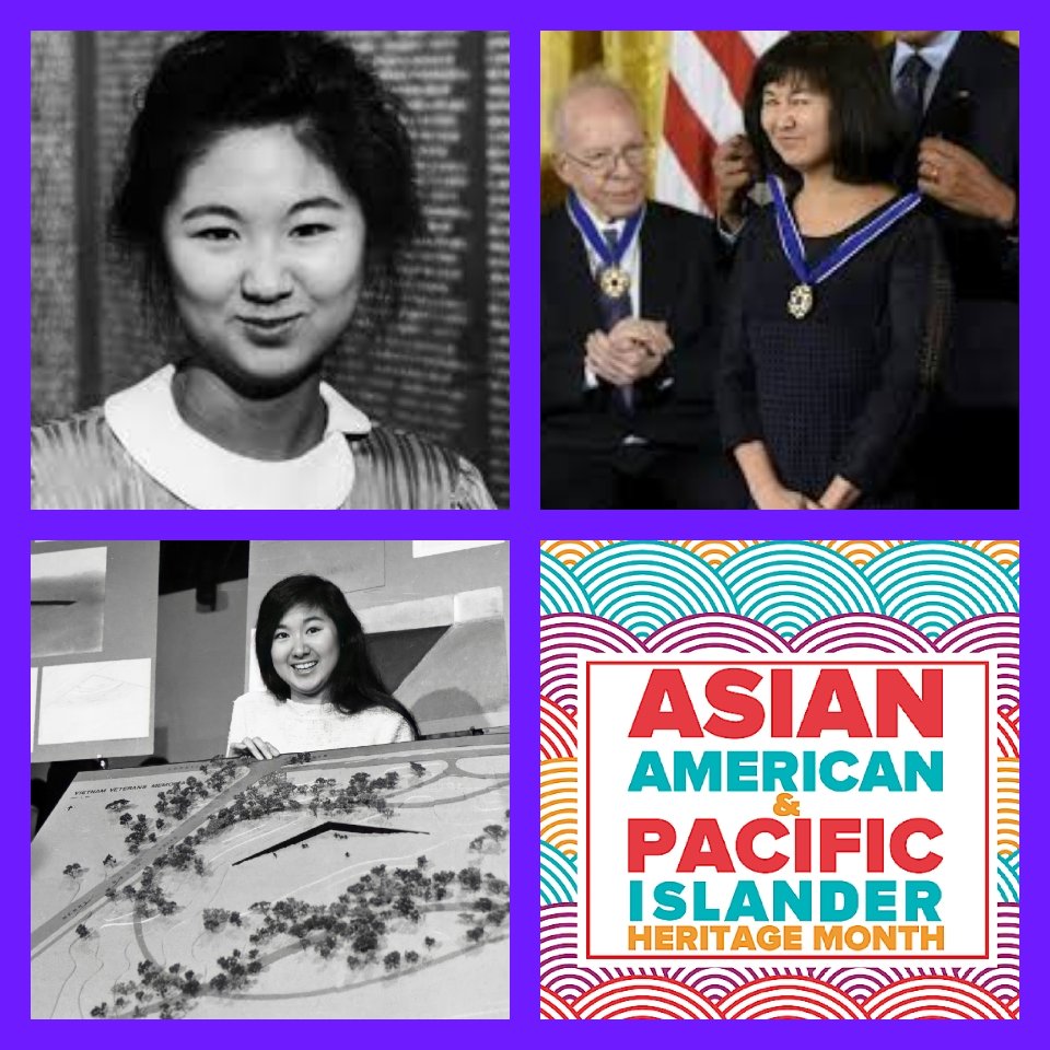 #MPAJAGS Spotlight on APIAHM Maya Ying Lin a architect and sculptor. Born in Ohio to Chinese immigrants, she attended Yale to study architecture. In 1981, she achieved national recognition when she won a design competition for the Vietnam Veterans Memorial in Washington, D.C.