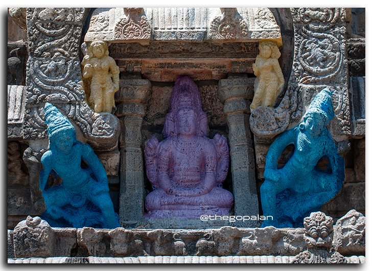 These beautiful sculptures of Dakshinamurthy and Brahma are on the Vimanam of Amirthakadeshvarar Temple, Melakadambur, TN

This is a very unimpressive small temple, but when you go inside you will discover a temple which is fully studded with exotic sculptures!