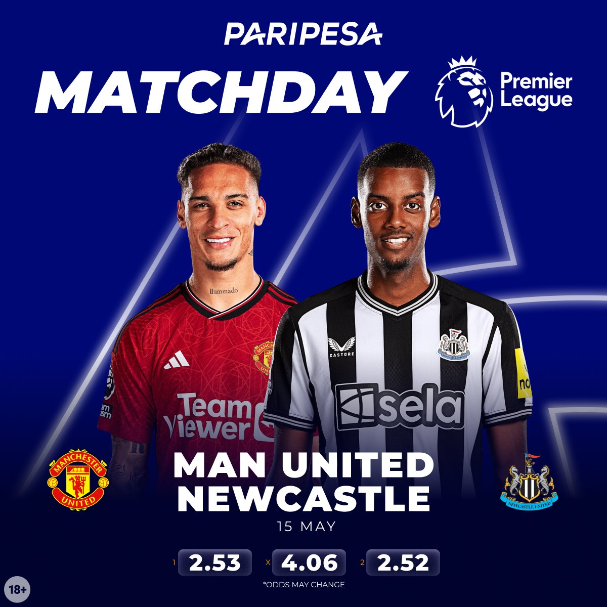 👌Manchester could catch up with Newcastle 💯 The task is one - to climb as high as possible! 😥  The championship is coming to an end ⚽ m.paripesa.bet/e60 #EPL #premierleague