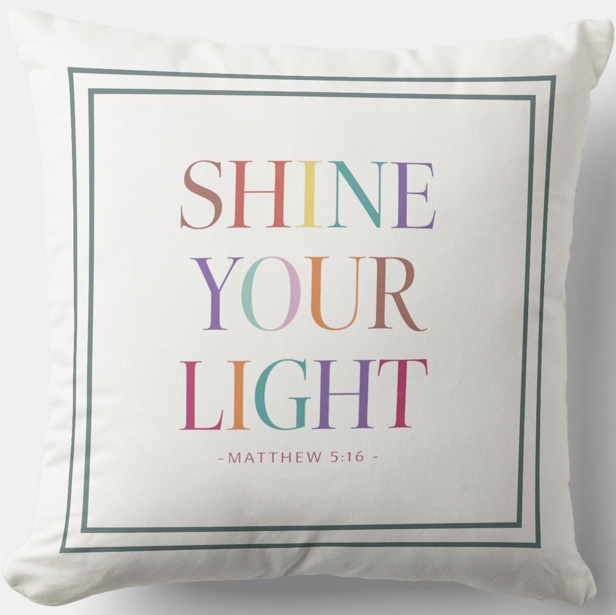 Shine Your Light #Cushion zazzle.com/shine_your_lig… Biblical Message #Pillow #Blessing #JesusChrist #JesusSaves #Jesus #christian #spiritual #Homedecoration #uniquegift #giftideas #MothersDayGifts #giftformom #giftidea #HolySpirit #pillows #giftshop #giftsforher #giftsformom #shine