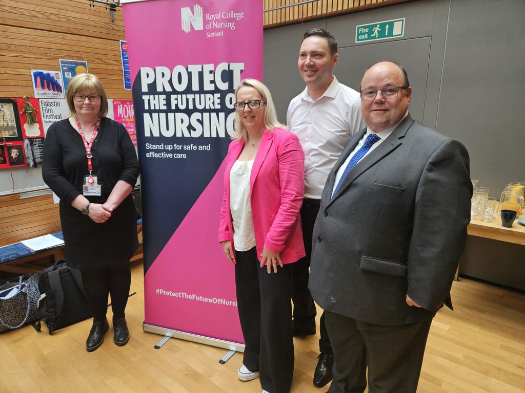 Great engagement with @RCNScot members sharing some very powerful stories on the reality of front line nurse . We are in crisis &need action now ##valuenursing ##safestaffingsaveslives Proud to be a nurse& to have so many passionate nurses join us from a variety of backgrounds.