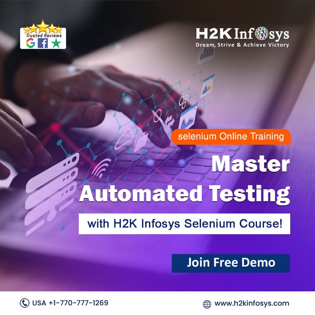 h2kinfosys's tweet image. Boost your career in software testing with H2K Infosys' Selenium course. Learn automation testing from industry experts and stay ahead in the competitive tech landscape.
Enroll Here: bit.ly/2Xp5dZK
#seleniumonlinetraining #automationtestinginselenium #selenium