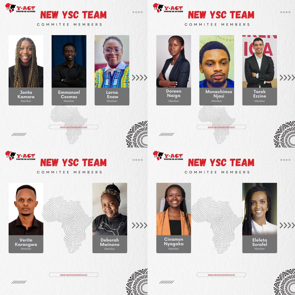 I’m excited to join @YACT_Africa Youth Steering Committee bringing the diaspora voice. 

I’m looking forward to working with the team and centering youth voices! 🌍

#JontaKam #AfricaWeWant @bitania_lulu @AmrefCanada @Amref_Worldwide