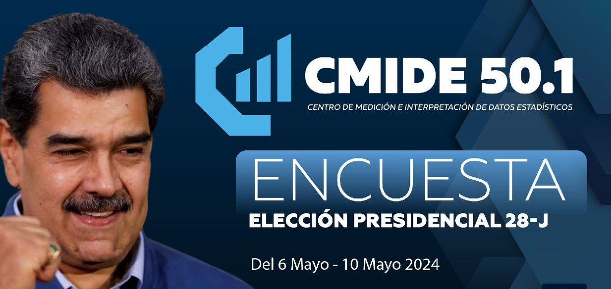 Encuesta CMIDE 50.1: 54.20% de los electores apoya reelección de Nicolás Maduro #MaduroEsDeChavez #DeZurdaTeam @DeZurdaTeam_