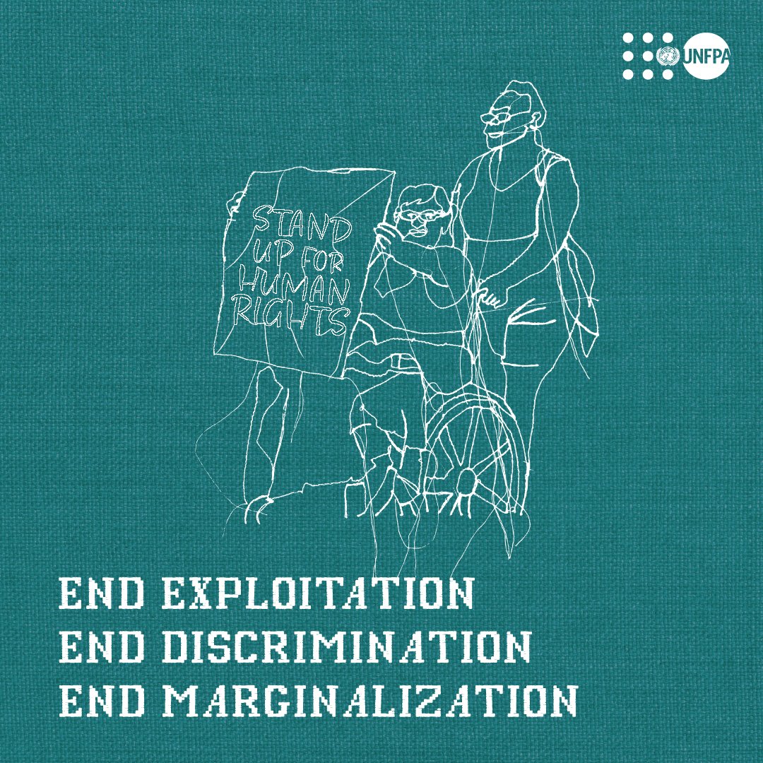 UNFPACaribbean's tweet image. Exploitation, discrimination and marginalization have no place in our shared humanity.

Let @‌UNFPA explain why the world must sustain the #ThreadsOfHope and end inequalities in sexual and reproductive health and rights: unf.pa/toh

#ICPD30 #GlobalGoals