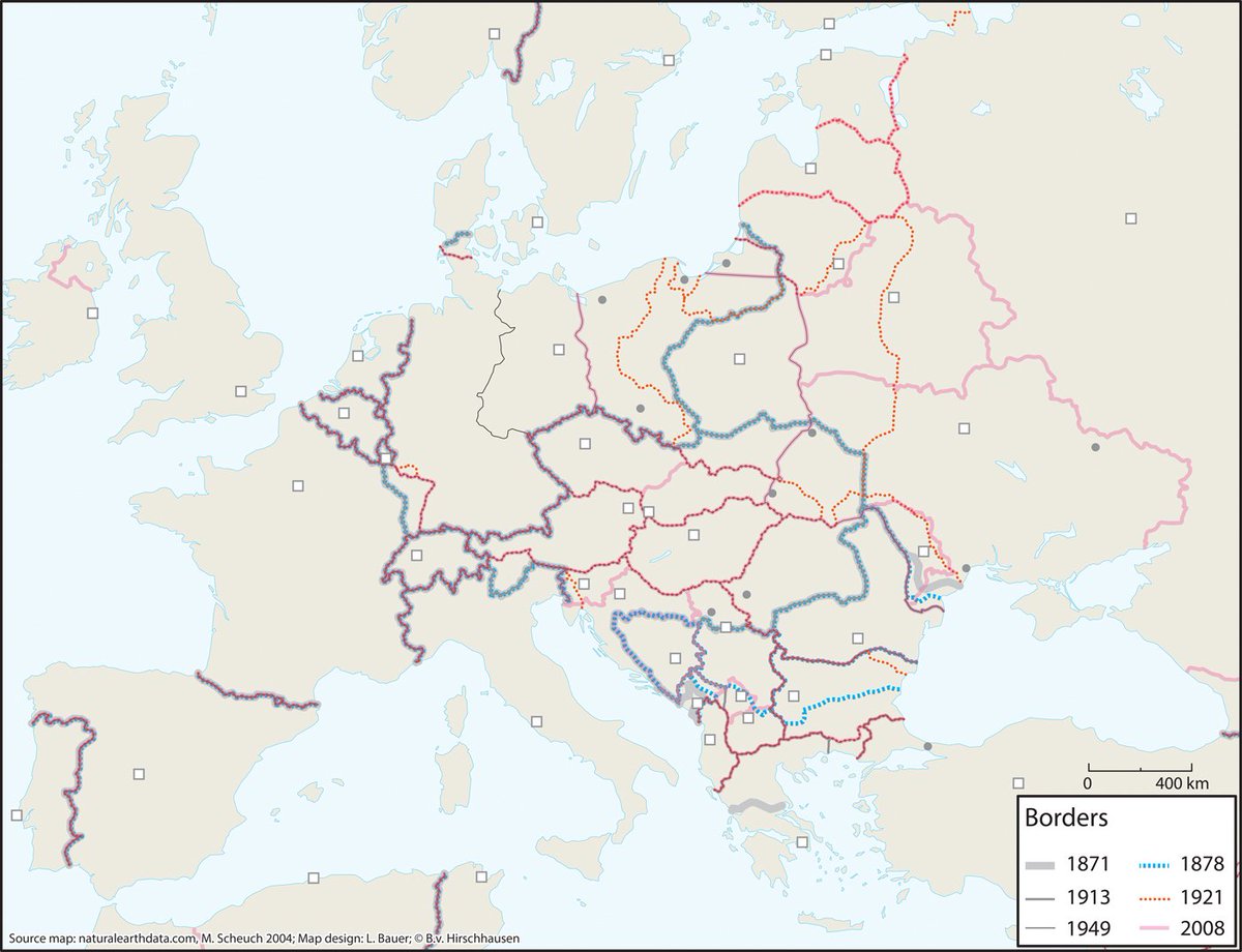 Fascinating to see how unstable the borders of central and eastern Europe have been even over the last 150 years