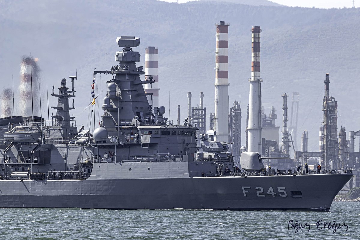 OguzEroguz1's tweet photo. #TurkishNavy's #BarbarosClass #MEKO200 TN Track IIA frigate #TCGOruçreis #F245 #MLU #DenizlerinHakimi https://t.co/D44MlRwhEF