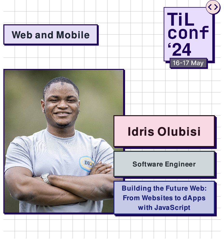 Yo! I'm really excited to give a talk at @Thisis_Learning on Thursday, 16th May 2024. We'll discuss 'Building the Future of Web from Websites to dApps with JavaScript.' I will be live at 8:30pm WAT; see you all there!