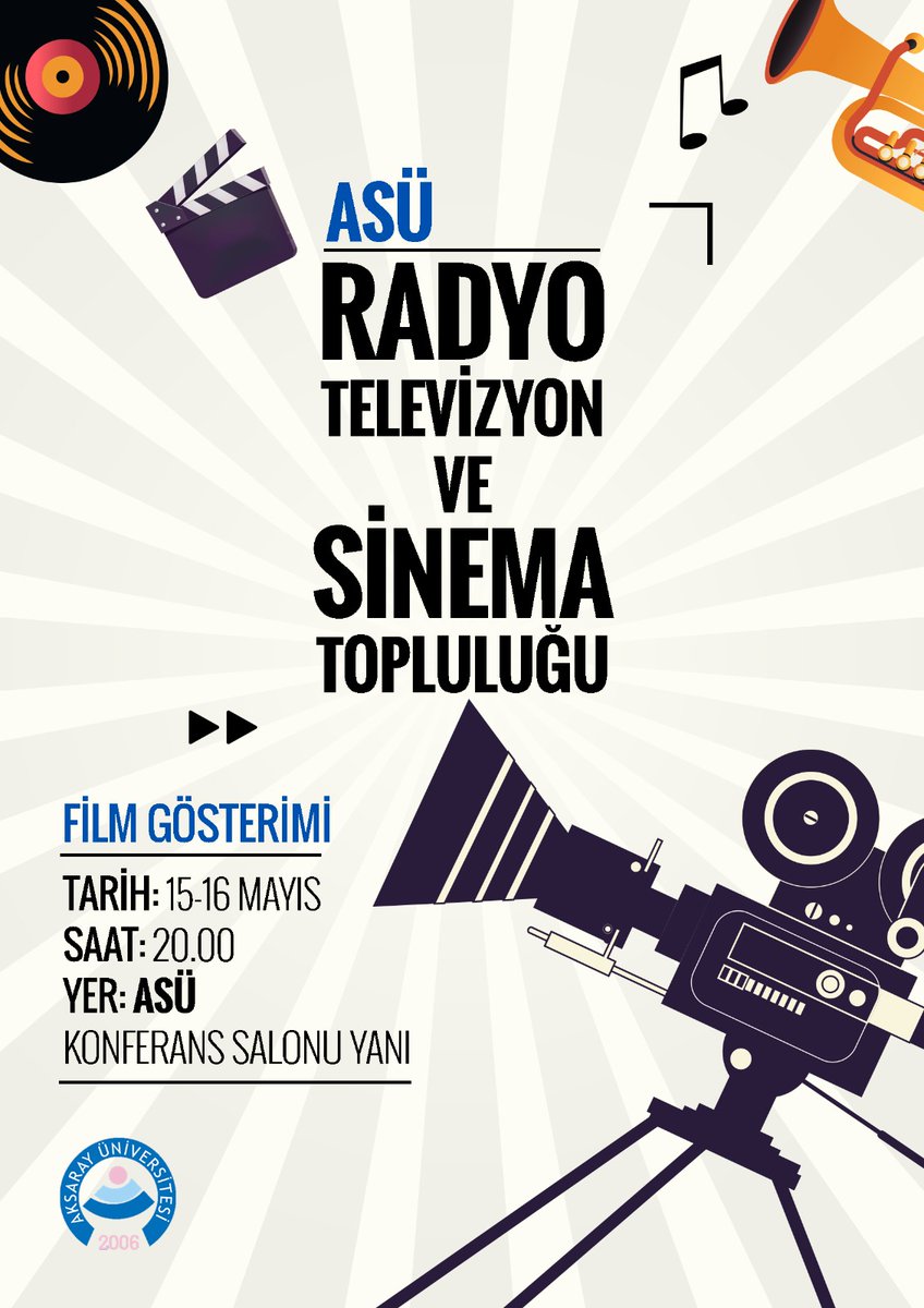 ASÜ Bahar Şenlikleri #asüfest Film Gösterimi📽️ 🗓️15-16 Mayıs 2024 ⏰20:00 📍ASÜ Konferans Salonu Yanı #ASÜ #Aksaray #AksarayÜniversitesi