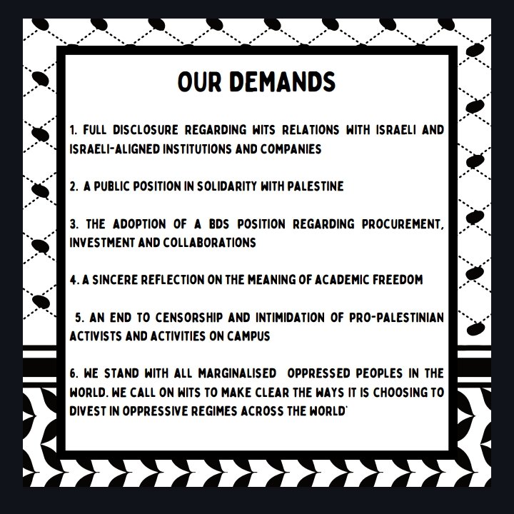 Wits Palestine Solidarity Committee tweet media