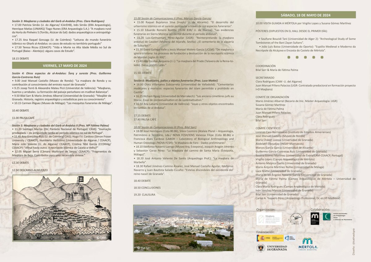 Mañana en Mértola para hablar sobre legados píos y cementerios en al-Andalus, en el Seminario Internacional 'Del Šarq al Garb: espacios funerarios, sociedad y urbanismo andalusíes (Maqbara II)'.