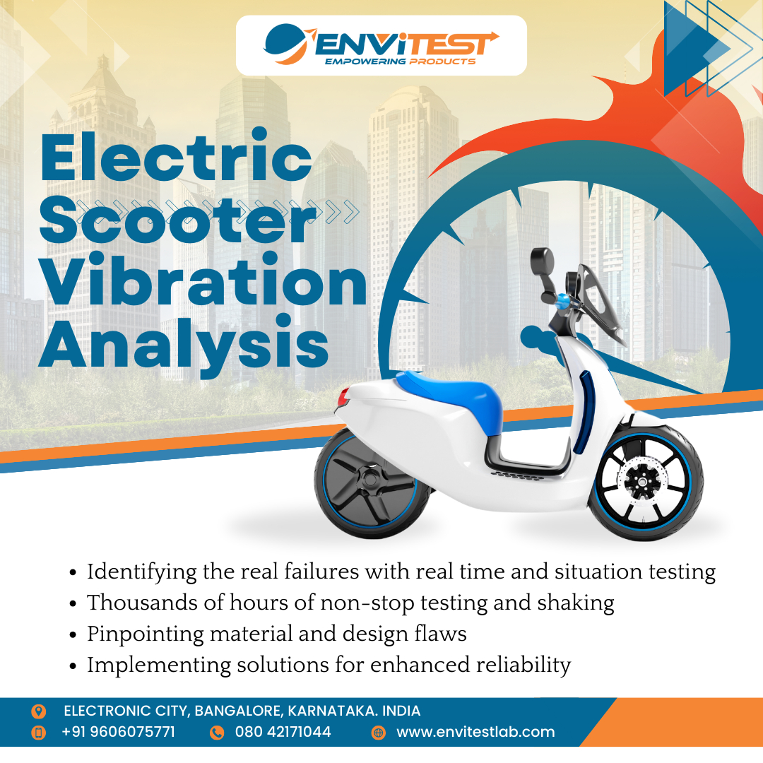 envitestlab's tweet image. Revealing the secrets of electric scooter reliability with Envitest Labs' advanced testing and analysis capabilities. 
For more info visit: envitestlab.com
#EnvitestLabs #ElectricVehicleTesting #ReliabilityTesting #VibrationAnalysis #ScooterTesting