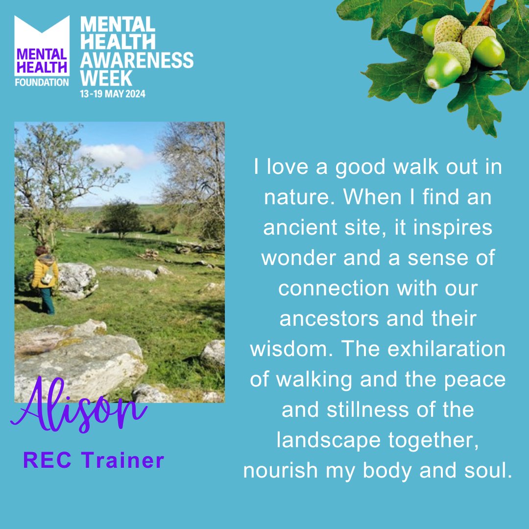 As part of Mental Health Awareness Week, our REC Trainer, Alison shares her #MomentsForMovement and how she feels when exploring the site of a neothlic axe polishing stone!