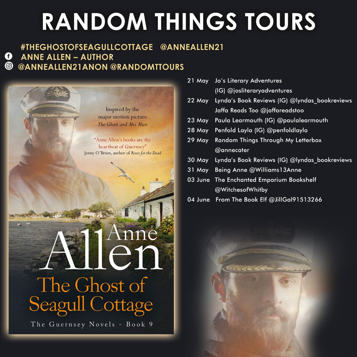 Delighted to organise this #RandomThingsTours Blog Tour for #TheGhostofSeagullCottage by @AnneAllen21 

Begins 21 May