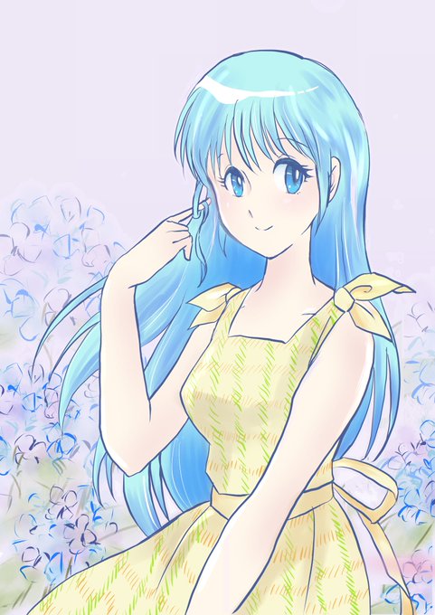 「blue hair sleeveless」 illustration images(Latest)