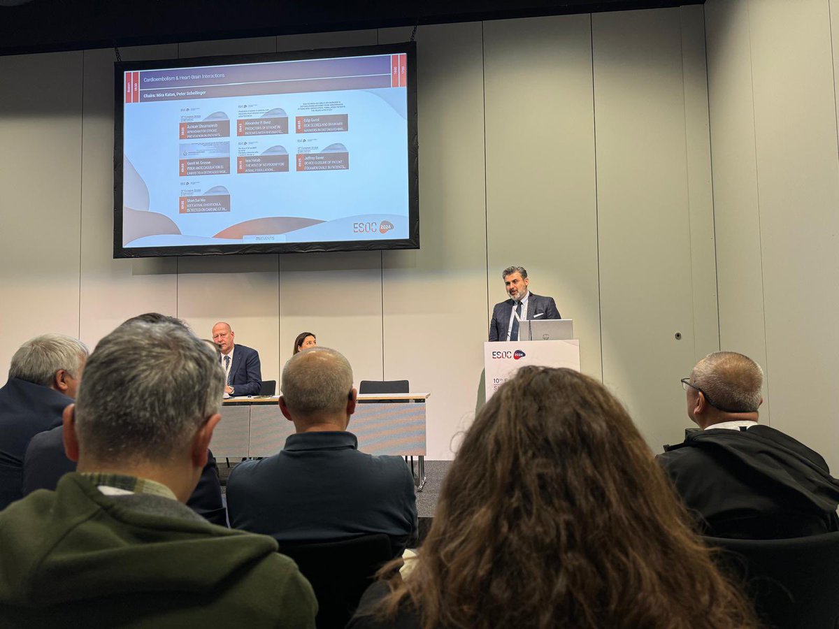 Important new data from @Artesia_RCT presented by stroke neurologist @Ash_Shoamanesh at #ESOC2024. Pts with prior stroke and device-detected subclinical #AF have high stroke risk and get a large stroke-reduction benefit from apixaban @PHRIresearch