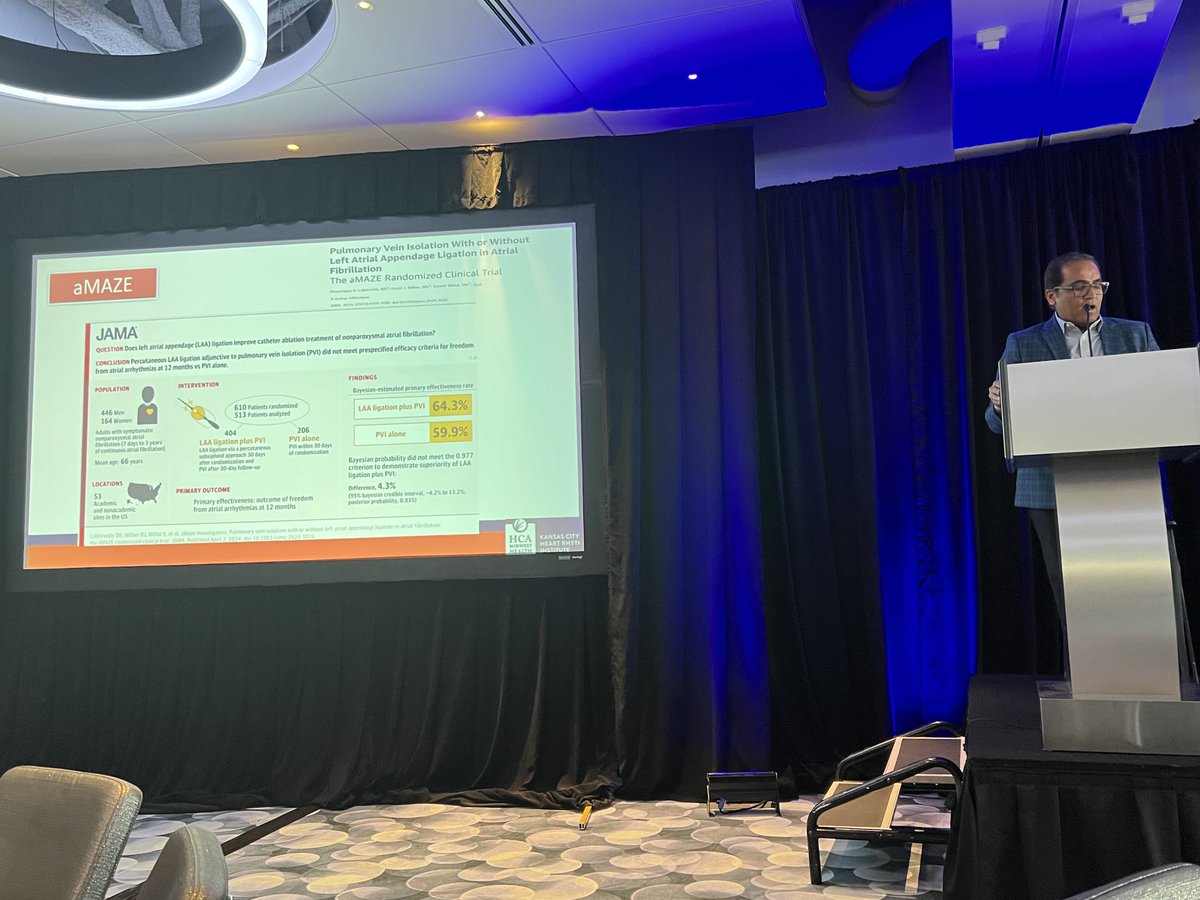 DJ Lakkireddy presents at 2024 Stanford Biodesign New Arrhythmia Technologies Retreat in Boston about new important clinical trials