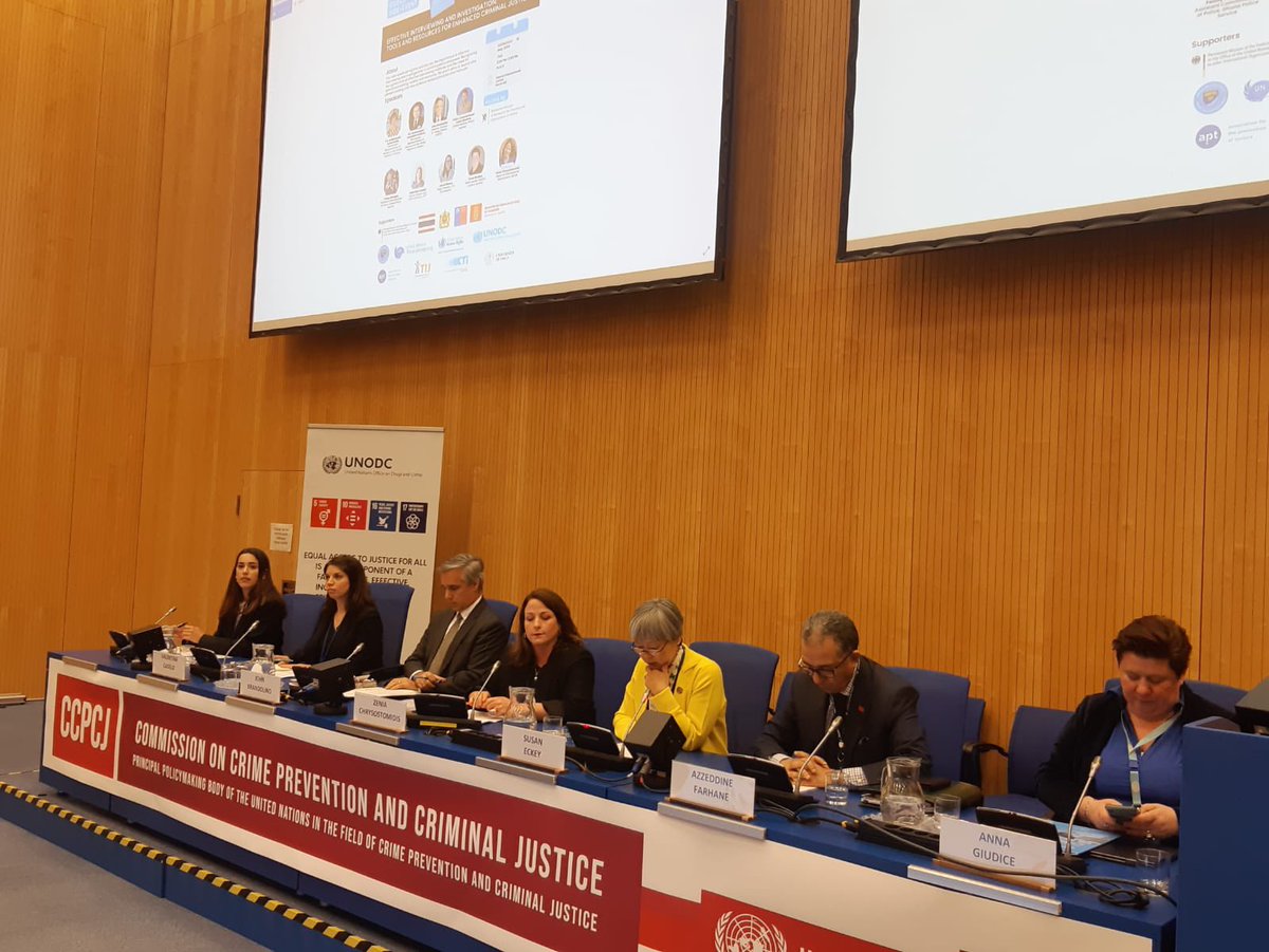 Happening now! Today in #Vienna at the 33 @CCPCJ @UNODC, APT addresses how the #Mendez Principles are a crucial tool for improving the quality of criminal investigations while creating a fair justice system that upholds the rule of law for all.