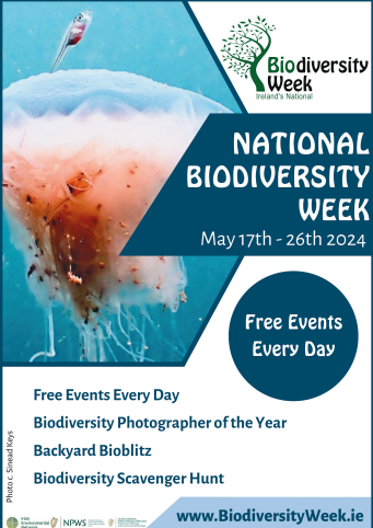 Ireland's National Biodiversity Week runs from 17th – 26th May. Get involved. Learn more about what's happening in your county at biodiversityweek.ie