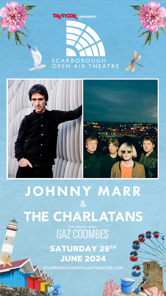 Next month, I've a couple of solo sets joining the bill with the wonderful @Johnny_Marr and @thecharlatans. June 28th at @fcforestlive Cannock Chase Forest and 29th at @ScarboroughOAT