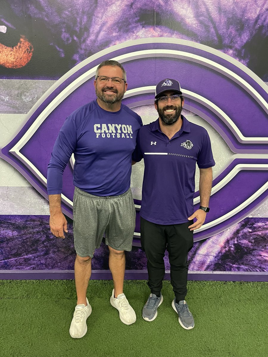Always great to have Coach Dubin from ACU come by to see the Canyon Eagles. PLAYFORTHEC