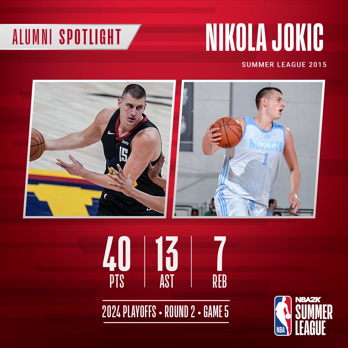 💥 Jokic led the Denver Nuggets past the Minnesota Timberwolves with a  112-97 win that put the reigning NBA champs one win away from the Western Conference finals.

🎟️ Tickets are NOW ON SALE for the #NBA2KSummerLeague! 

Find out more here: NBAEvents.com