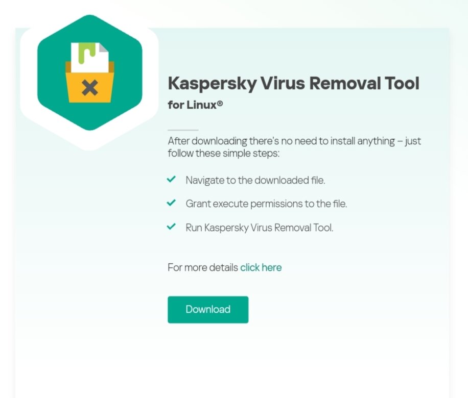 Kaspersky Virus Removal Tool now on Linux too!

kaspersky.com/downloads/free…