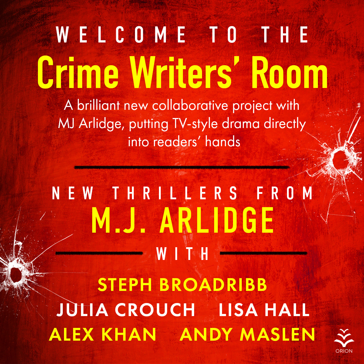 Thrilled to be part of a new collaborative project with MJ Arlidge and some of the most talented writers in the business. We've set up a TV-style writers' room, cooking up five new crime thrillers to be released over the next two years. The first book is out this month!