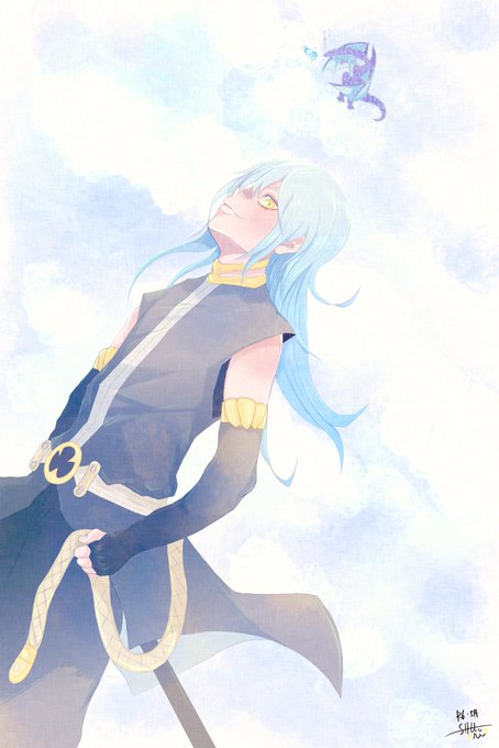 「blue hair sleeveless」 illustration images(Latest)