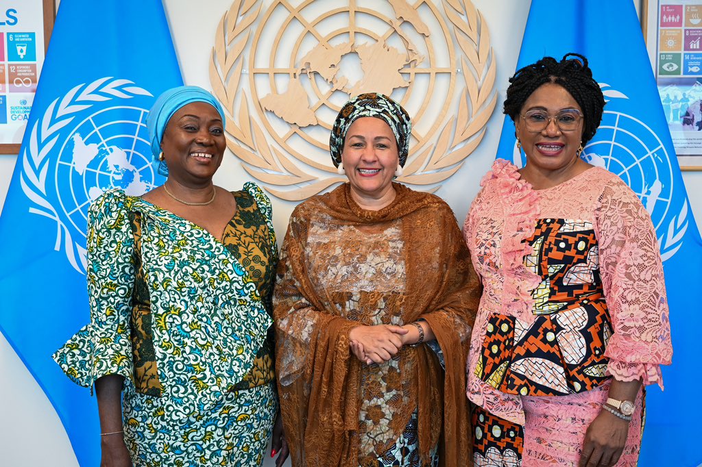 At the #UNForests Forum, connected with my sisters from the Congo: Minister Rosalie Matondo and Minister Marie-France Lydie. We discussed key issues from reforestation to eco-tourism—together we can safeguard Africa's biodiversity to protect our planet. Looking forward to visit.