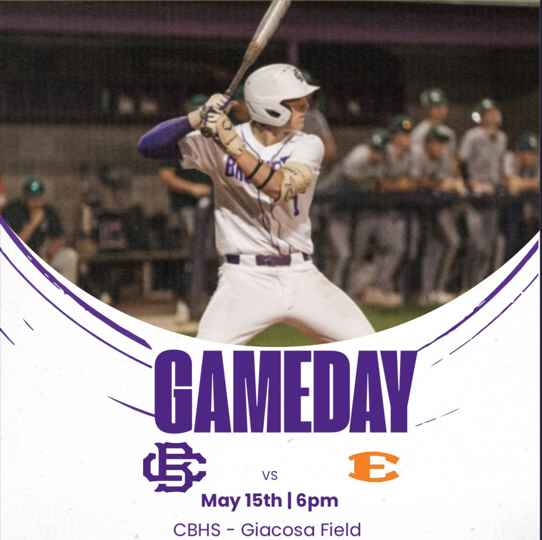GAMEDAY 

State Quarterfinals 
vs Ensworth 
6pm
at CBHS - Giacosa Field 

#LetsGoBoys