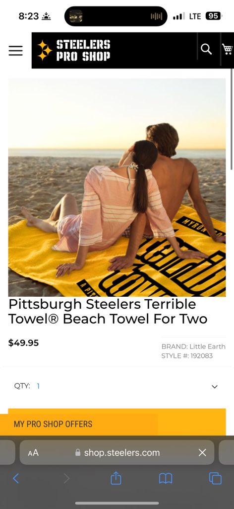 babe what if we sat on the beach and watched the sunset on the terrible towel for two