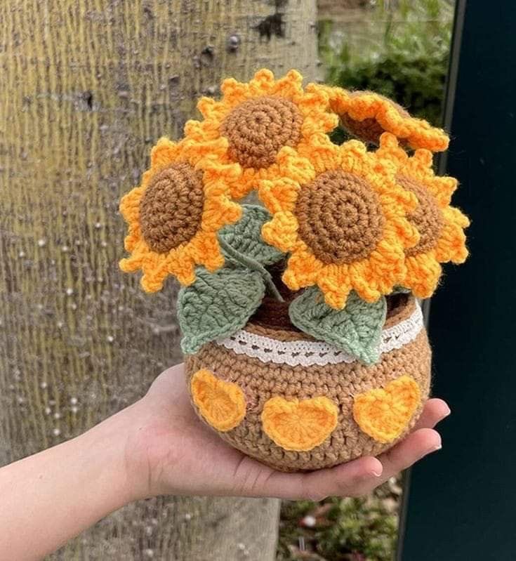 sunflower crochet💛