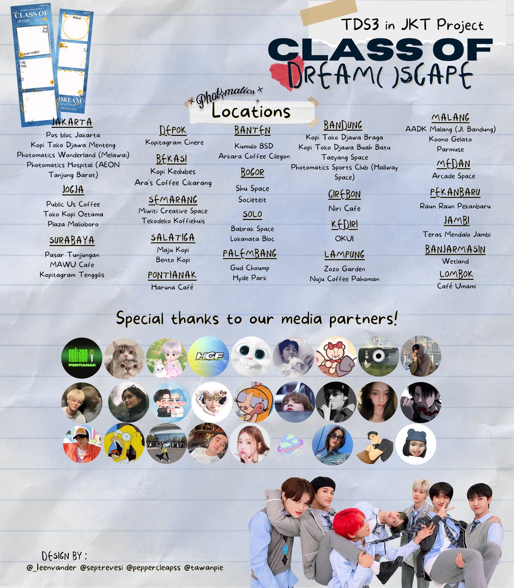 📚📓 CLASS OF DREAM( )SCAPE📓📚 The Dream Show 3 Photobooth Event by @_Ieenvander @septrevesi @peppercleapss @tawanpie 📅 May 15 – May 21, 2024 📸 Photomatics Details below⬇️ Share your concert joy with our lovely frame, don't forget to use the hashtag #ClassOfDreamscape 💭