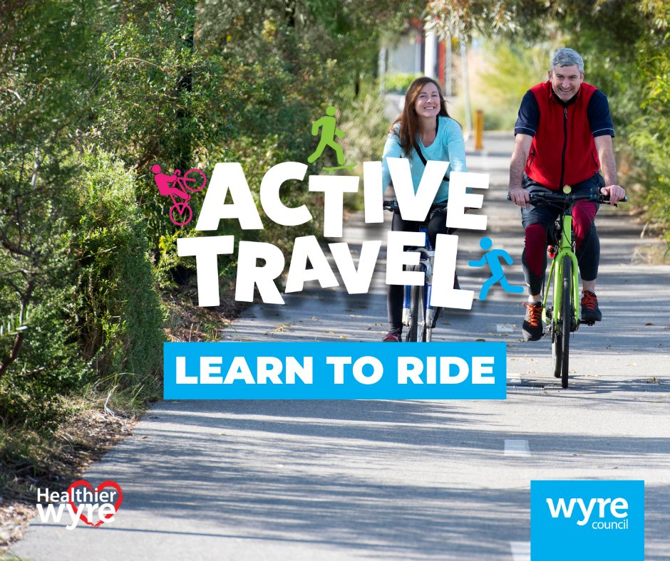 Take advantage of these #free Learn To Ride sessions, part of Wyre Council's #ActiveTravel programme! Sessions start 28 May and 30 May. Our friendly and qualified instructors will help you with your balance, confidence and cycling skills. Book at wyre.gov.uk/walking-wheeli…