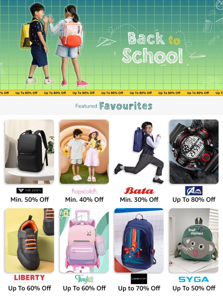 Krushikamitra's tweet photo. 🏫 Back To School
ಶಾಲಾ ಸಾಮಗ್ರಿಗಳ ಖರೀದಿ ಮೇಲೆ 80% ರಿಯಾಯಿತಿ
⚡️Up to 80% Off
Shop Now 👉 https://t.co/YwABTHzbWG
🔥Your Favourites🔥
🌟 Fur Jaden
⚡️ Min. 50% Off
Shop Now 👉 https://t.co/HPzELWTdcG
#amazon #amazon_offer #krushikamitra #school_bag https://t.co/JmtDSVpwaa