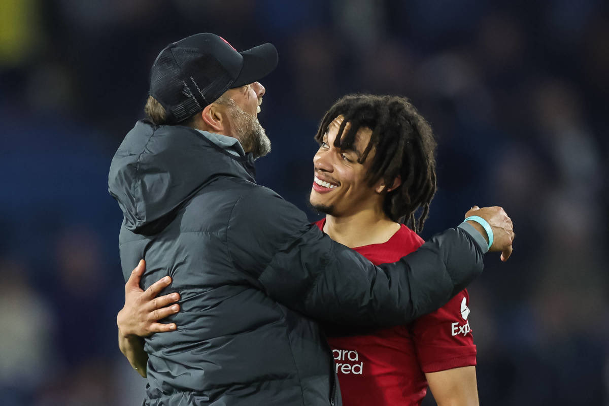 Klopp: “This morning Trent's mum was here, she wanted to say thank you and goodbye. She told me what she thought when Brendan left and I came in. They told her before when your boy is that age you need an English manager because other managers don't look at the academy. She was…