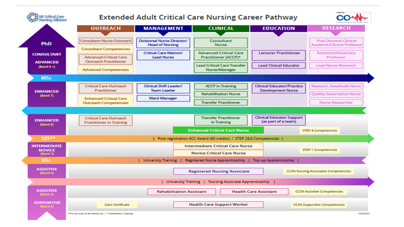 As part of our workforce plan and in collaboration with @CC3N we have also developed an extended Adult Critical Care Nursing Career pathway ficm.ac.uk/sites/ficm/fil… @BACCNUK @theRCN @ICS_updates @CC_3N @PICSociety @NOrF_CCO_RRS @RCNccfn