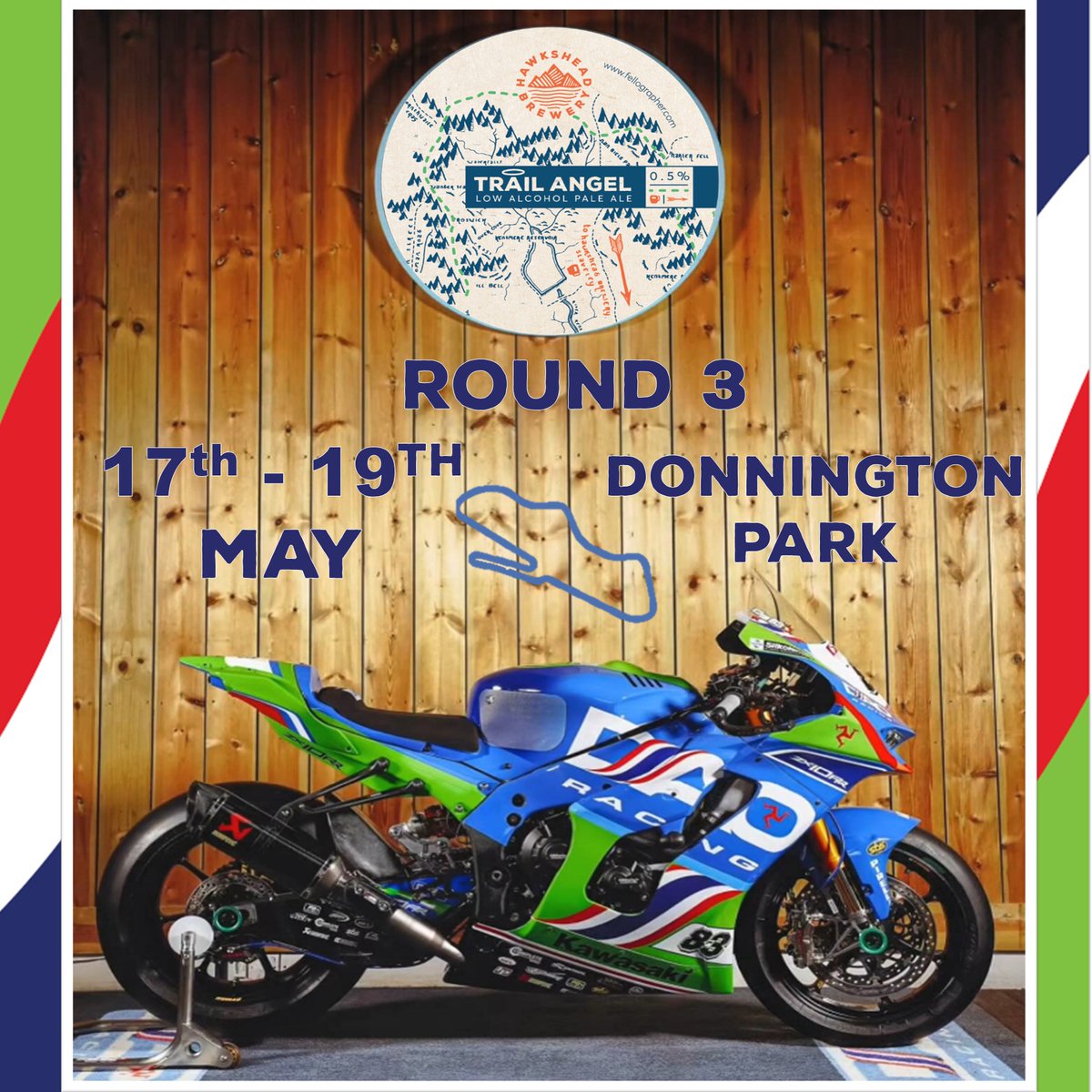 It's round 3 at Donnington Park this weekend 🏍 Best of luck to DAO Racing Team! #daoracing #round3 #brewery #Trailangel