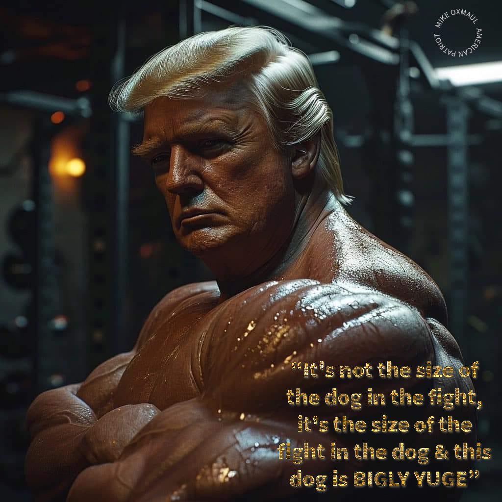 “It's not the size of the dog in the fight, it's the size of the fight in the dog & this dog is BIGLY YUGE” - Donald J. Trump facebook.com/share/odTyojmw…